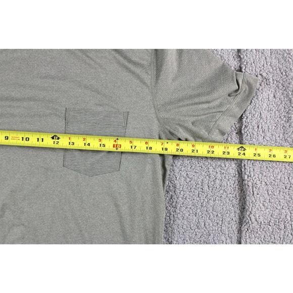 Vuori Mens Small T Shirt Gray Tradewind Performance Tee Pocket Shirt - Picture 4 of 5